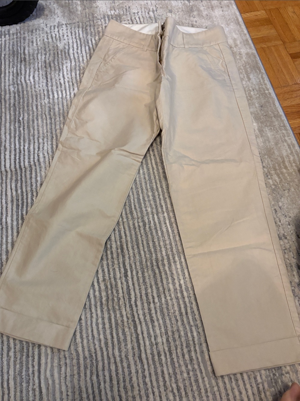 J. Crew Beige/Tan Straight-Leg Chinos
